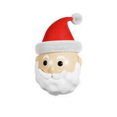 3d Christmas Santa Head