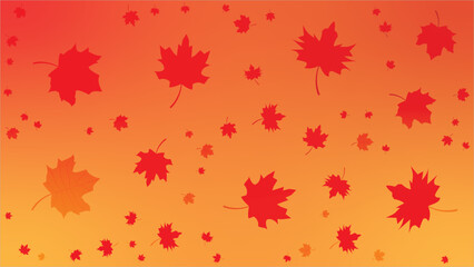 Naklejka na ściany i meble Autumn seamless pattern background. Autumn leaves seamless pattern. Colorful autumn leaves pattern. Red autumn leaves seamless pattern. 
