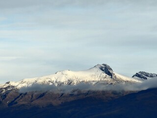 snow covered mountains
