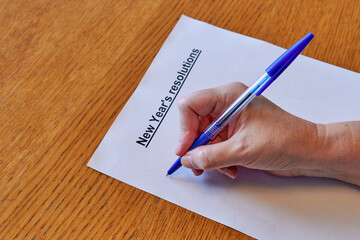 New Year's resolutions. Selective focus.