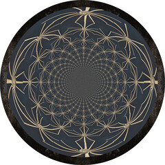 curved lines ornament on the black background