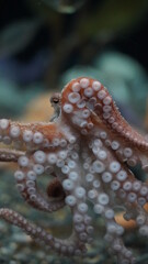 red octopus at aquarium of the bay