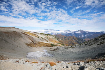 mountain landscape in autumn in Tateyama, Toyama, Japan