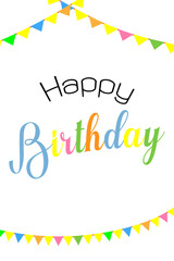 Happy Birthday banner. Background. Vector template for greeting card, poster