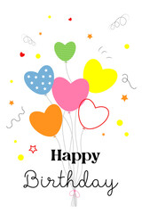 Happy Birthday banner. Background. Vector template for greeting card, poster