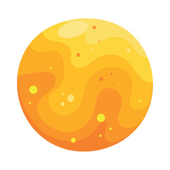 yellow planet space outer