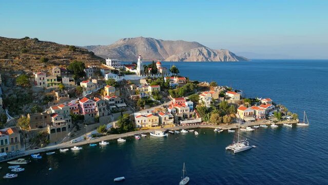 Symi is a Greek island, part of the Dodecanese island group. It&rsquo;s known for its beaches, an annual music festival and for the harbor at Symi Town, surrounded by colorful neoclassical houses.