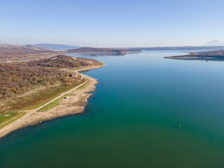 Aerial view of Ogosta Reservoir, Bulgaria