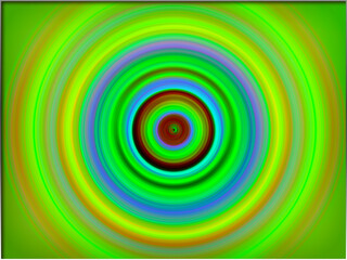 Abstract, Circular Shapes, Colours and Shades, within a Border     digital art