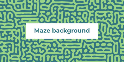 Abstract vector seaweed maze background