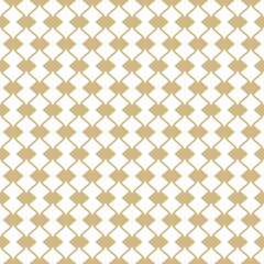 Vector seamless pattern in Arabian style. Luxury golden abstract graphic background with wavy lines, lattice, mesh, grid. Gold and white ornament texture. Elegant oriental repeat geo design for decor