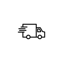 Delivery truck icon vector illustration. Delivery truck sign and symbol. Shipping fast delivery icon