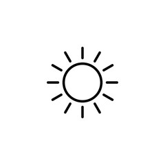 Sun icon vector illustration. Brightness sign and symbol.