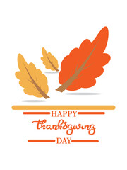 Autumn Thanksgiving day greeting card Vector Icon Simple Illustration
