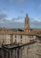 A view of the tower of the Church of Saint Felix in Girona