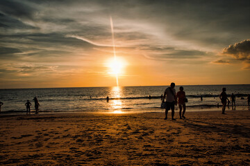 Sunset at the Thailand beach
