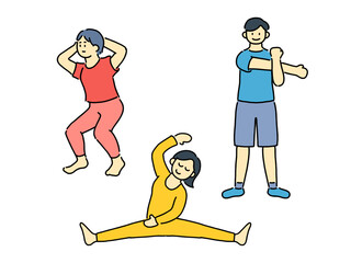 ストレッチをする人