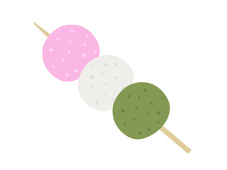 三色の串団子のイラスト