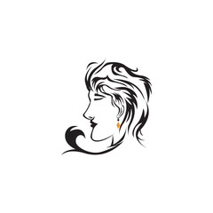 fashion logo illustration women beauty design vector