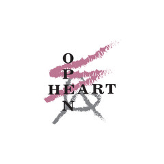 open your heart quote illustration design design inspiration lettering