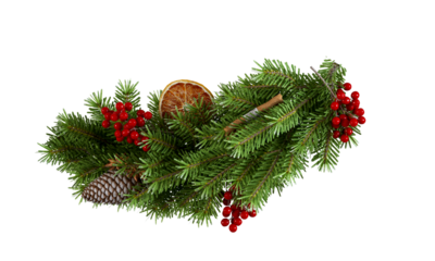 christmas decoration isolated on white