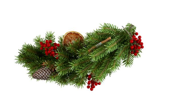 christmas decoration isolated on white