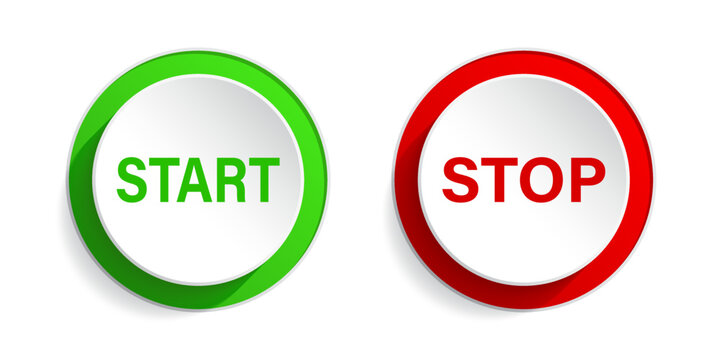 Start and stop button set
