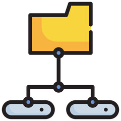 share transfer data storage folder cloud icon filled outline