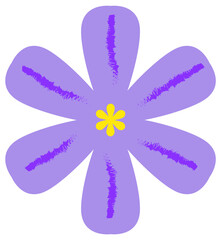 Cute Purple Flower Element