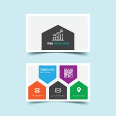 Corporate professional business card design template