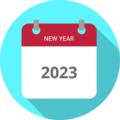 New year calendar flat icon