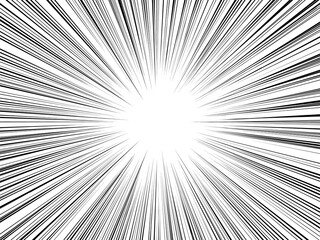 Obraz premium 背景素材 注目 爆発 集中線 漫画風 透過PNG Background material Attention Explosion Concentrated line Cartoon style Transparent PNG