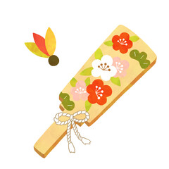 羽子板（透過背景）