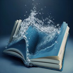 a book made out of water. Generative AI Technology