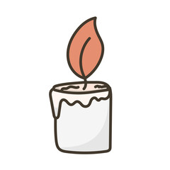 Cute candle Cartoon Christmas Element