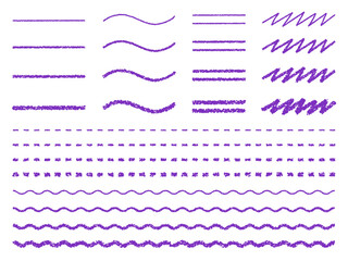 クレヨン素材のいろいろな線セット