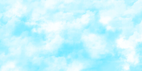 Blue sky with white clouds background. Romantic sky. Abstract nature background of romantic summer blue sky with fluffy clouds. Beautiful puffy clouds in bright blue sky in day sunlight.><