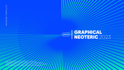 Abstract dynamic lines on blue background. Futuristic presentation template design concept for technology, business, and data analysis. Vector, 2022-2023