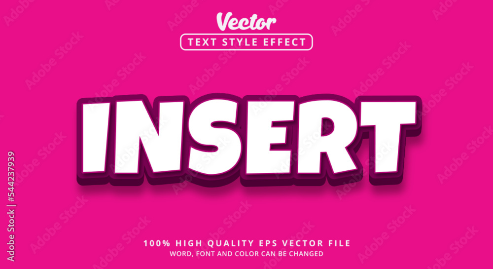 Poster editable text effect, insert text with modern style