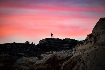 sunset over the mountain