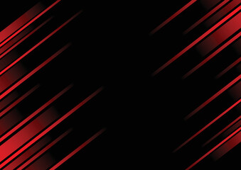 Abstract red line and black background for business card, cover, banner, flyer. Vector illustration