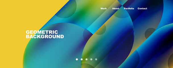 Metallic shiny fluid colors with geometric elements. Geometric abstract background for Wallpaper, Banner, Background, Card, Book Illustration, landing page