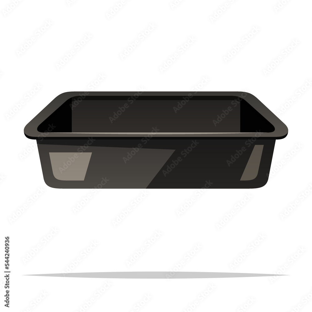 Poster Rectangle loaf pan vector isolated illustration