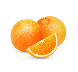 Fresh orange isolated on transparent background. (.PNG)