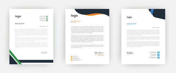 Professional creative letterhead template design 