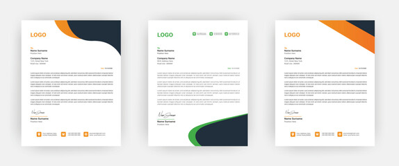 Professional creative letterhead template design 