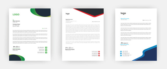 Professional creative letterhead template design 