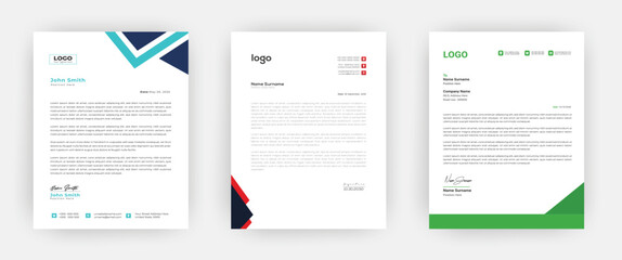 Professional creative letterhead template design 