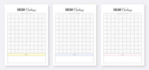 100 Day challenge planner. 100 Day challenge tracker. 100 Days Challenge Tracker. 100 Days Habit Tracker. Planner Bundle Design. Planner Collection Set. Organizer & Schedule Planner. Modern planner