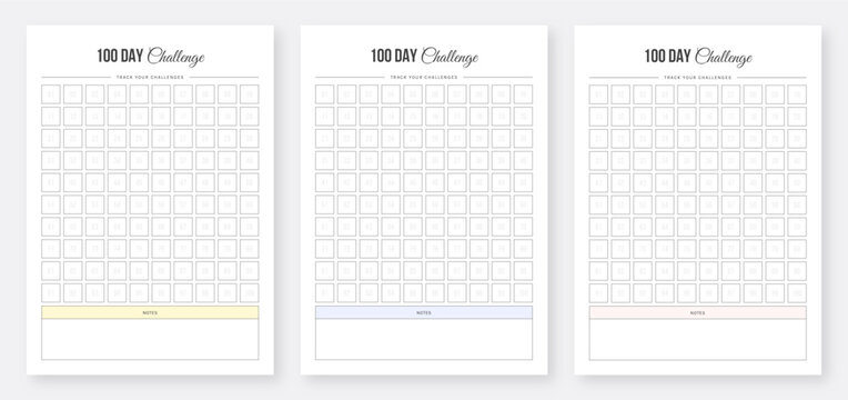 100 Day challenge planner. 100 Day challenge tracker. 100 Days Challenge Tracker. 100 Days Habit Tracker. Planner Bundle Design. Planner Collection Set. Organizer & Schedule Planner. Modern planner